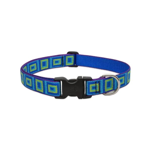 Soft and Adjustable Sea Glass Patterned Nylon Dog Collar for Medium to Large Dogs