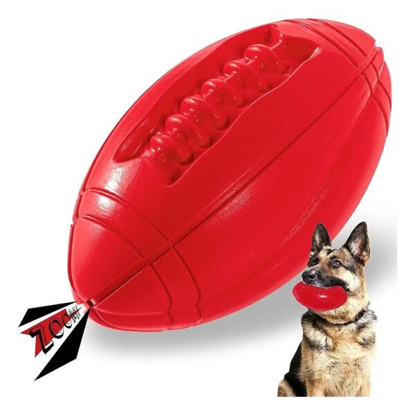 Soft and Aggressive Squeaky Chew Toy Ball for Large Breed Dogs with Real Food Flavor