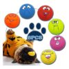 Soft and Bouncy 6PCS Latex Dog Squeak Chewing Ball Toys for Small Medium Pets