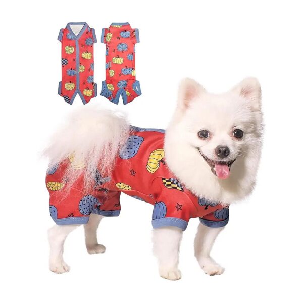 Soft and Breathable Dog Pajamas for Small Medium Dogs Winter Warmth Clothes