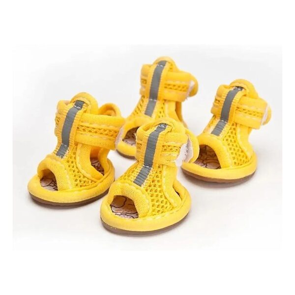 Soft and Breathable Dog Sandals in Yellow Size 5 for Small Dogs