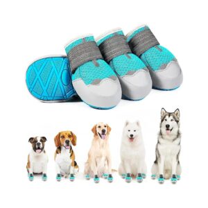 Soft and Breathable Dog Shoes for Small, Medium, and Large Dogs with Adjustable Straps