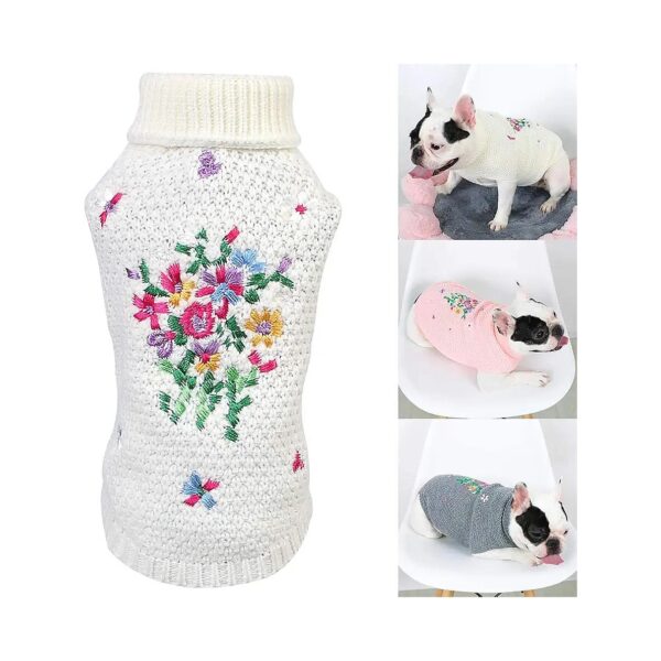 Soft and Breathable Euclidean Dog Thermal Knitted Pet Coat for Small to Medium Dogs