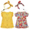 Soft and Breathable Floral Dog and Cat Dress with Headband for Holiday and Party Attire