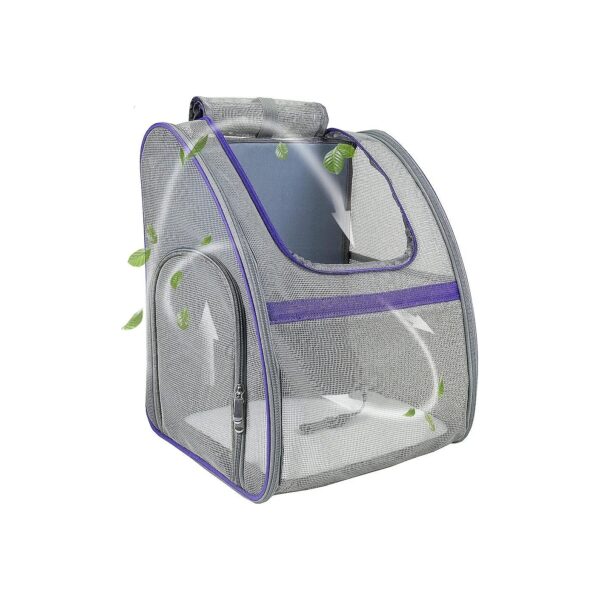 Soft and Breathable Pet Backpack for Hiking, Travel, and Outdoor Adventures Purple