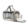 Soft and Breathable Pet Travel Bag with 5 Ventilated Mesh Windows for Pet Parenting