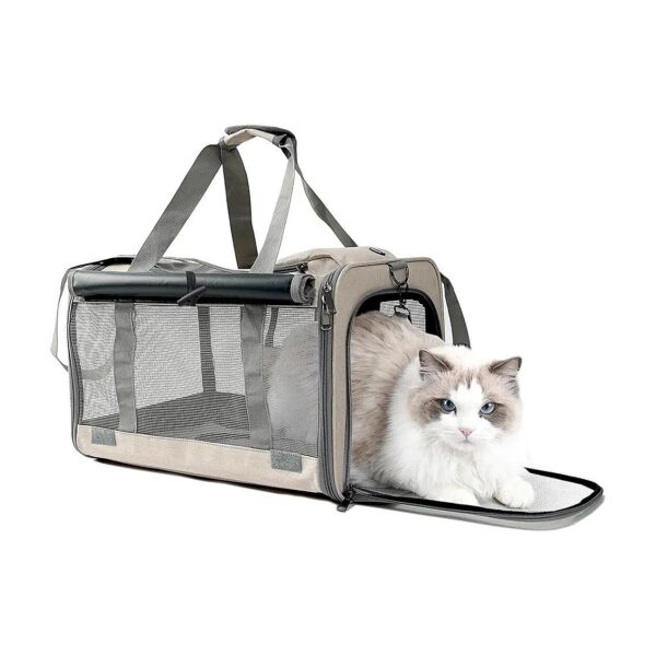 Soft and Breathable Pet Travel Bag with 5 Ventilated Mesh Windows for Pet Parenting