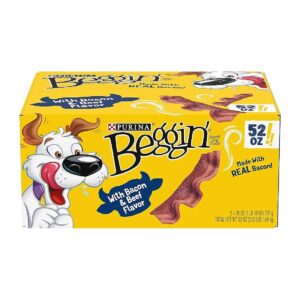 Soft and Chewy Dog Treats with Real Bacon and Beef Flavors for a Healthy Snack