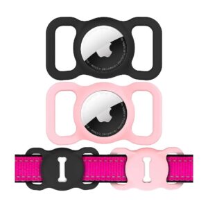 Soft and Comfortable Airtag Dog Collar Holder with GPS Tracking Compatibility