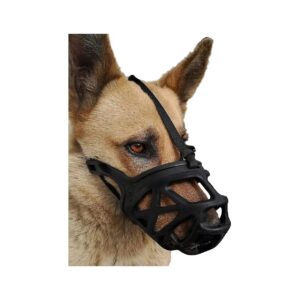 Soft and Comfortable Basket Muzzle for Large Breed Dogs with Good Ventilation