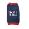 Soft and Comfortable Navy Blue Dog Sweater for Small Breed Dogs