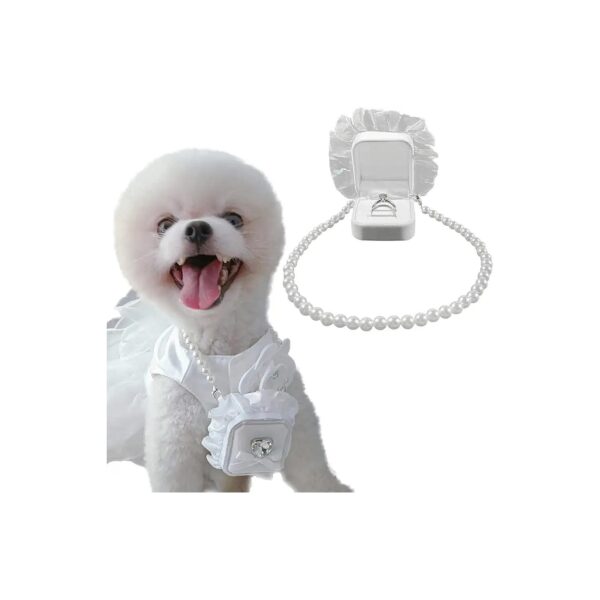 Soft and Comfortable Pet Wedding Collar with Ring Box for Larger Dogs and Cats