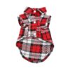 Soft and Comfortable Plaid Cat Dog Shirt for a Versatile Wear