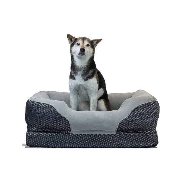 Soft and Comfy Dog Bed with Orthopedic Foam Base and Luxurious Quilted Design