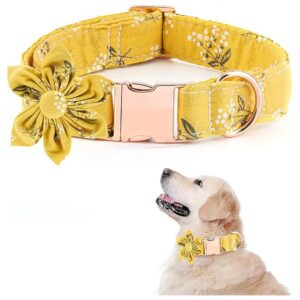 Soft and Comfy Floral Pattern Dog Collars for Small Medium Large Dogs