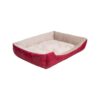 Soft and Comfy Pet Bed, 25x21 Inches, Burgundy, All-Season Rectangle Design