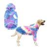 Soft and Cozy Blue Tie Dye Hoodie for Large Dogs XL Size Hooded Sweatshirts