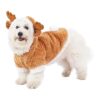 Soft and Cozy Dog Christmas Costume with Reindeer Antlers for Dogs and Cats Size L