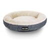 Soft and Cozy Donut Dog Bed for Small Breed Dogs with a Large Round Lying Surface