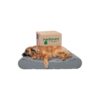 Soft and Cozy Faux Fur Dog Bed with Suede Accent for Large Dogs up to 150 Pounds