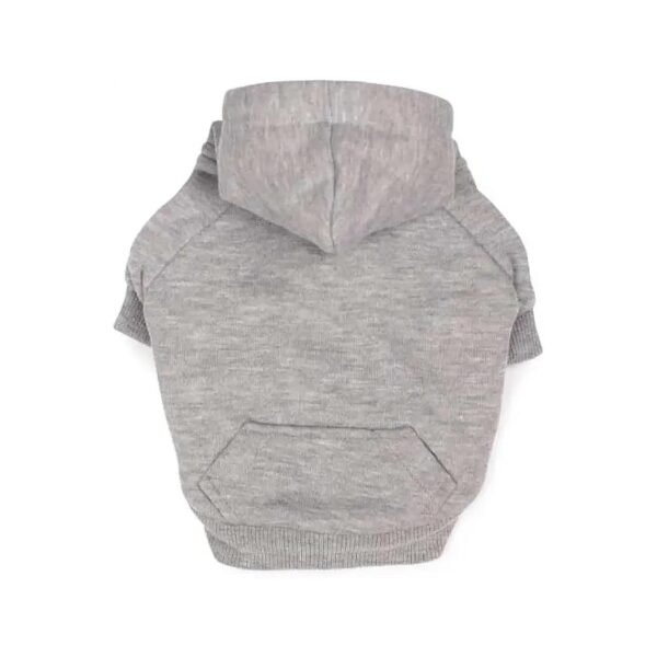 Soft and Cozy Gray Dog Hoodie with Kangaroo Pocket and Fleece Lining