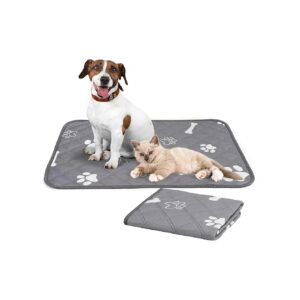 Soft and Cozy Grey and Bones Footprint Washable Pee Pads for Pets