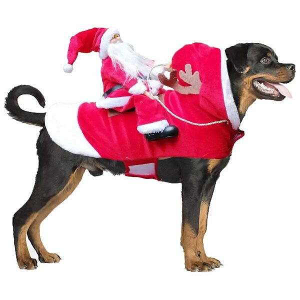 Soft and Cozy Santa Dog Costume for Small Medium Large Dogs Cats XL Size Christmas Party