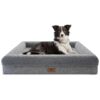 Soft and Cozy Waterproof Dog Bed for Large Dogs with Non-Skid Bottom and Removable Cover