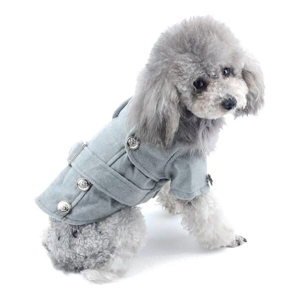 Soft and Cozy Woolen Dog Jacket for Small Dogs Under 20 Pounds with Padded Fur Collar