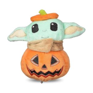 Soft and Cuddly Pumpkin Head Grogu Star Wars Plush Dog Toy for Dogs