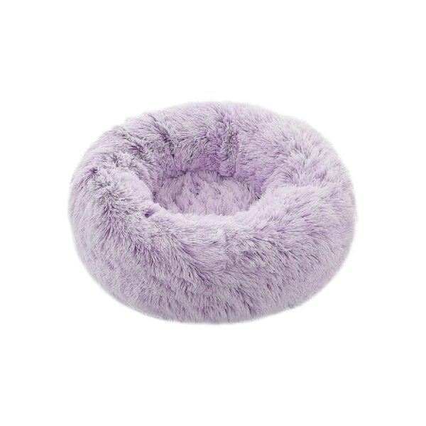 Soft and Durable Faux Fur Dog Bed, 28-Inch Large Round Cushion for Large Breeds