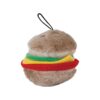 Soft and Durable Medium Size Burger Shaped Dog Toy for Indoor and Outdoor Play