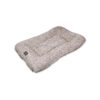 Soft and Durable Oatmeal Heather Microsuede Dog Bed for Pet Sleep