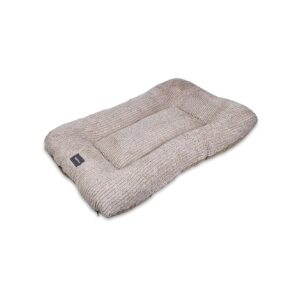 Soft and Durable Oatmeal Heather Microsuede Dog Bed for Pet Sleep