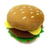 Soft and Durable Plush Hamburger Squeaky Toy with Squeaky Sound for Small Breed Dogs