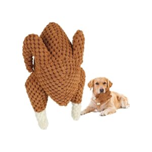 Soft and Durable Plush Turkey Toys for Small Medium Large Breed Dogs