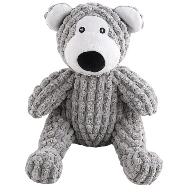 Soft and Durable Polyester Bear Dog Toy with Squeaker