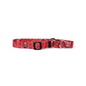 Soft and Durable Red Bandana Polyester Martingale Control Dog Collar Small Size