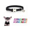 Soft and Durable Reflective Nylon XS Puppy Collar with Metal Buckle and Bell