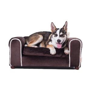 Soft and Durable Small Pet Sofa with Shreded Memory Foam and Poly-Fiber Filling