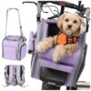 Soft and Expandable Dog Bike Basket with Carrying Backpack and Car Seat