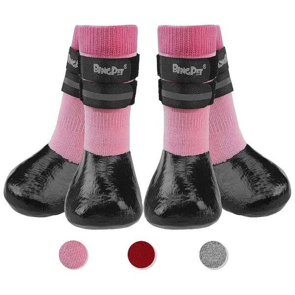 Soft and Flexible Dog Socks with Rubber Grip for Traction Control and Paw Protection