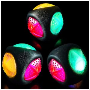 Soft and Flexible LED Squeaker Ball for Dog Play and Entertainment