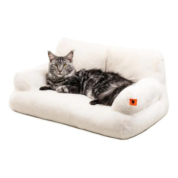 Soft and Fluffy Pet Bed for Cats and Small Dogs Up to 25 Pounds with Easy Cleaning Design