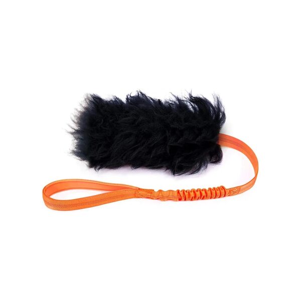 Soft and Furry Sheepskin Bungee Chaser Toy for Dogs