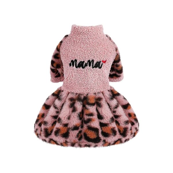 Soft and Fuzzy Fleece Dog Sweater Dress for Small Female Dog Breeds