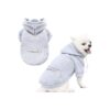 Soft and Fuzzy Fleece Dog Sweater with Hood and Zipper Pocket for Small Dogs