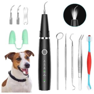 Soft and Gentle Dog Toothbrush with 10 in 1 Cleaning Kit and Ultrasonic Technology