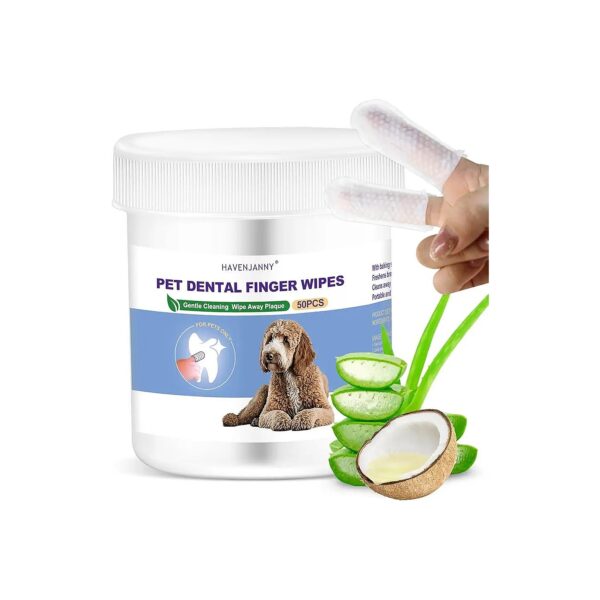 Soft and Gentle Finger Wipes for Dogs and Cats Teeth Cleaning and Fresh Breath