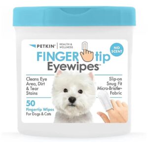 Soft and Gentle Fingertip Wipes for Dog and Cat Eye Care Safe for Puppies and Kittens